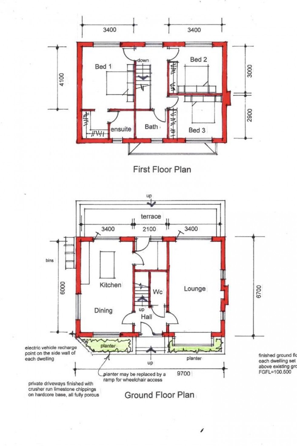 Floorplan for Plot 1, Holly Cottage, Marsh Lane, Longton